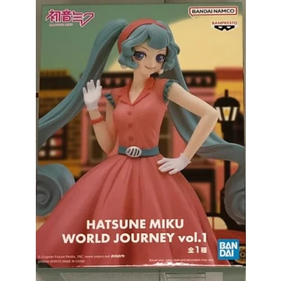 Image de Banpresto BP88648P Figurine d&#039;action Hatsune Miku, World Journey Vol.1 18 cm, Multicolore