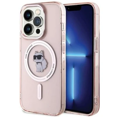 Image de Karl Lagerfeld KLHMP15LHFCCNOP Coque pour iPhone 15 Pro 6,1&quot; Rose Rigide IML Choupette