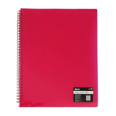 Image de D.RECT Reliure à Anneaux Protège Documents PP A4 Livret de Présentation 20 Pochettes Classeur Spirales Solide Porte Spirales, Rose