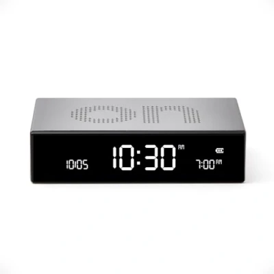 Image de LEXON Réveil LCD réversible FLIP PREMIUM (ARGENT) Neuf
