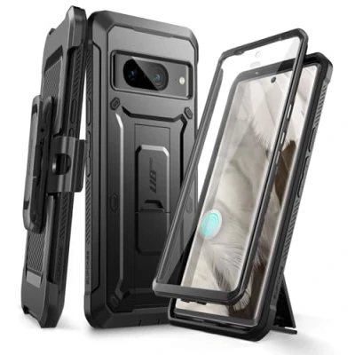 Image de SUPCASE Coque pour Google Pixel 8A avec Support et Clip Ceinture (Unicorn Beetle Pro), Protection d&#039;écran intégrée, de qualité Militaire, Robuste béquille 8A, Noir