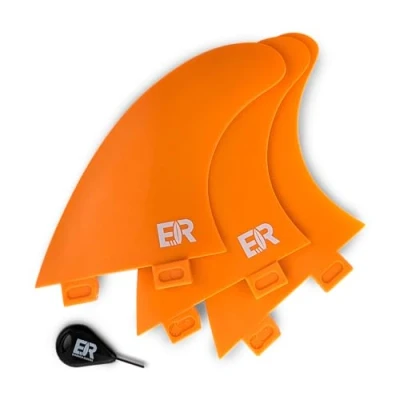Image de Eisbach Riders planche de surf FCS Thruster fin Set avec clé (taille G5 Medium) Palmes pour et SUP (orange)