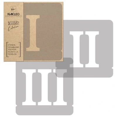 Image de NAKLEO Pochoirs de Peinture Set 12 pces Chiffres Romains &amp; Signes 7 cm Modèle en Plastique Réutilisable Numéros