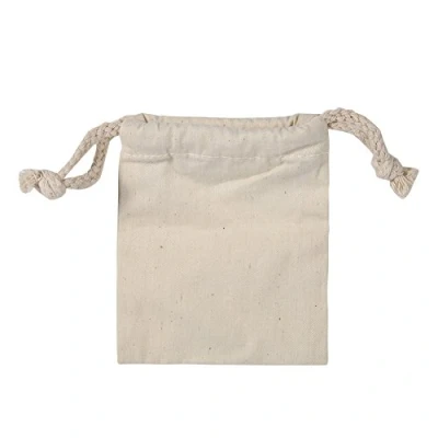 Image de Zerodis Lot de 2 sacs en coton avec cordon, sac rangement tissu coton, pour les utilisations domestiques tous jours 10*12cm