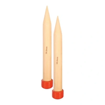 Image de KnitPro Basix Aiguilles à Tricoter Simple, Bouleau, Multicolore, 30 cm x 35.00 mm