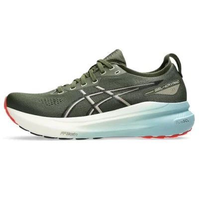 Image de Asics Gelkayano 31 Chaussures de running stables, Homme, Taille: 41.5, Smog green/black Tissu / matière synthétique