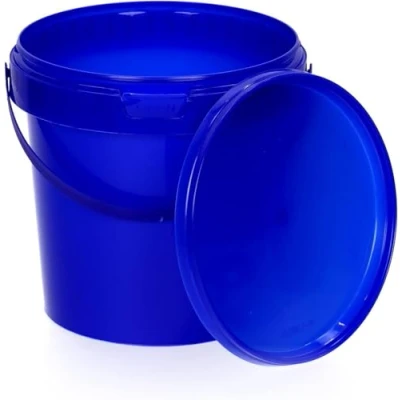 Image de BenBow Seau avec Couvercle 1L Bleu 100x 1 Litre apte au Contact Alimentaire, Stable, hermétique, étanche, sans Odeur récipient de Stockage en Plastique, poignée Vide