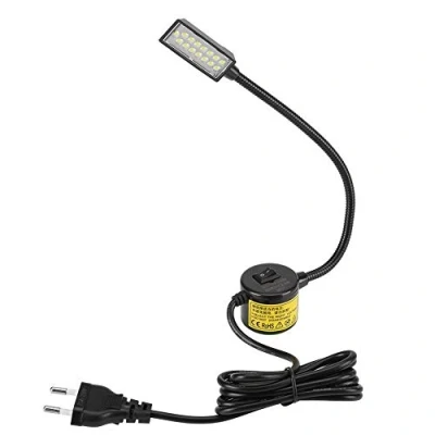 Image de HEEPDD Lampe LED magnetique, Lumière de Machine à Coudre Travail Flexible col Cygne 15 avec Base magnétique(Prise européenne)