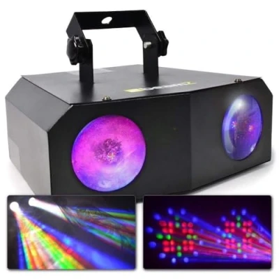 Image de BeamZ NOMIA Double Moonflower LED, DJ Light Effect, Shows Préprogrammés, Jeu de Lumières, Contrôle Musical, Multicolor, Plafond/Mur, Rotation Automatique/Rythmée