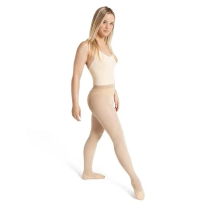 Image de Capezio Collant de Transition Ultra Doux avec Ceinture Auto tricotée Femmes, Maple, S/M