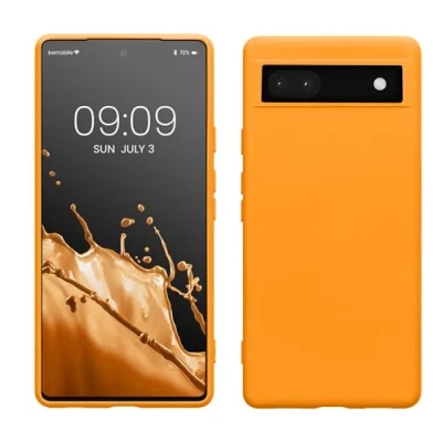 Image de kwmobile Housse Compatible avec Google Pixel 6a Coque de téléphone Souple et Fine en TPU Silicone Orange fruitée
