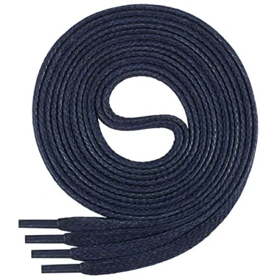 Image de Lacets de qualité en polyester Di Ficchiano©   plat  env. 7 mm large   100 % coton, anti déchirure, 16 couleurs, longueur 45   200 cm bleu foncé, 200 cm