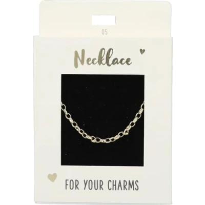 Image de Depesche 11783 005 Collier de Liens Taille Moyenne, doré, Longueur Variable à Porter (42 cm + 5 cm), idéal comme Petit Cadeau, Multicolored, Normal