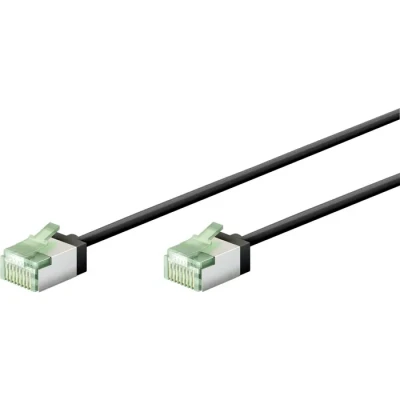 Image de Câble Ethernet Cat 8.1 U/FTP LSOH slim / ultra flexible GOOBAY noir 0.50m