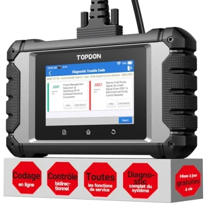 Image de TOPDON ArtiDiag EU Valise Diagnostic Auto, Outil de Voiture pour Benz/BMW/V.A.G, Codage en Ligne l&#039;ECU, contrôle bidirectionnel, Toutes Les Fonctions Service, Mise à Jour Gratuite