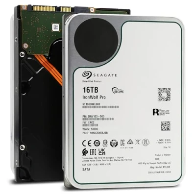 Image de Seagate IronWolf Pro ST16000NE000 Disque dur interne NAS 16 To HDD 3.5&quot; 7200 tr/min CMR Cache 256 Mo SATA3 (Reconditionné)