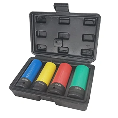 Image de ACEBON Coffret de douilles à chocs 1/2&quot;, Spécial montage et démontage roue, CR V Matière, 17, 19, 21, 22 mm (1/2 4 pièces)