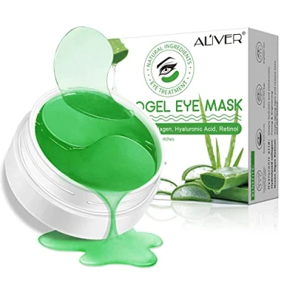 Image de Collagène Patch Yeux,30 pairs Masque pour Les Yeux Dickles,Hydratant Yeux,Anti age, Anti rides de Soin Yeux,Réduit Poches,Rides (ALOE)