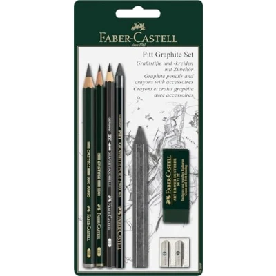 Image de Faber Castell 10104155 Lot de Set Pitt Graphite avec Taille Crayon/Gomme