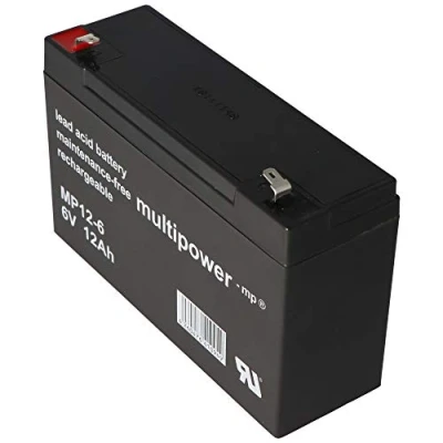 Image de Multipower MP12 6 Batterie au plomb avec connecteurs Faston 6,3 mm V 12 Ah