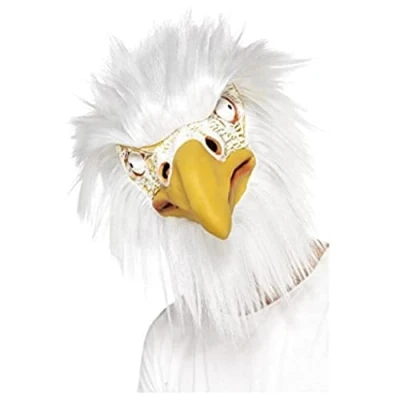 Image de Smiffys Masque d&#039;Aigle recouvrant toute la Tête, Latex, avec Fourrure