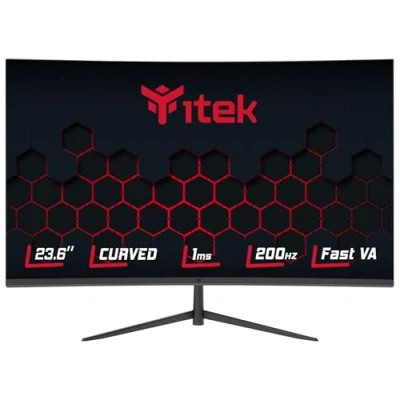 Image de iTek Moniteur GGC 23.6&quot;, écran incurvé R1500, résolution FHD 1920x1080, Panneau Rapide VA, 200Hz, 16:9, 1ms, HDMI, DP, synchronisation adaptative