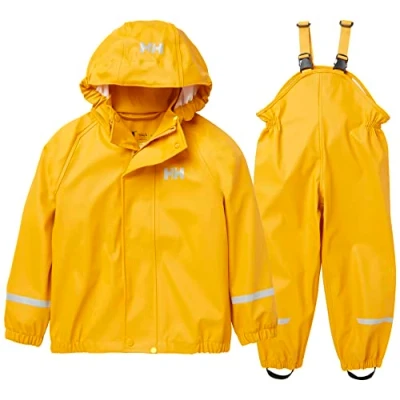 Image de Helly Hansen Enfants Unisexe Ensemble Imperméable Bergen 2.0, 2, Jaune essentiel