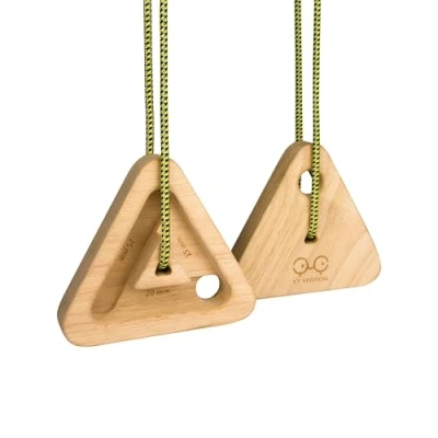 Image de YY Vertical Triangle, Agrès d&#039;entraînement rotatifs en Bois pour l&#039;escalade (Vendu par Paire) Taille Unique