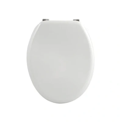 Image de MSV Abattant WC MDF Blanc Charnières INOX