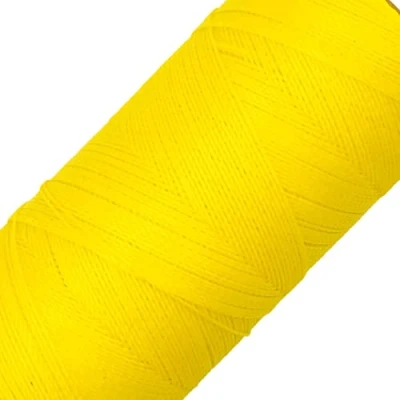 Image de LINHASITA Bobine de Fil ciré 100 g/360 m Épaisseur 0,5 mm Polyester pour macramé 30 Couleurs Jaune Citron