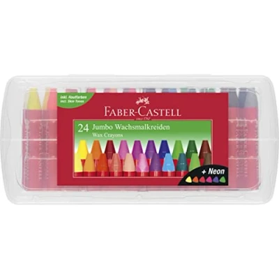 Image de Craie A La Cire Faber Castell Jumbo triangulaire dans une boîte de 24 pces