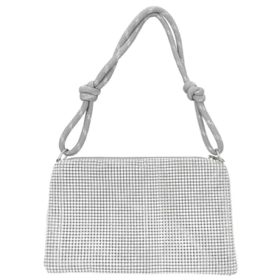 Image de Depesche 12523 TOPModel Glitter Queen Petit Sac à Main argenté, Pochette avec Pierres Scintillantes et poignée Courte