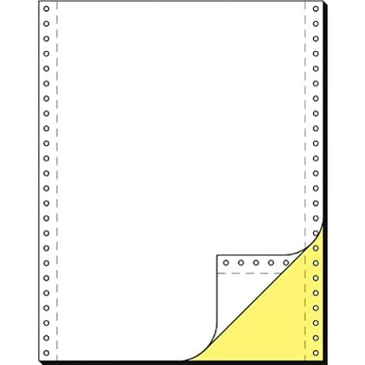 Image de SIGEL papier listing sans fin, 240 x 12&quot;, A4, dupli, 60/57 g/m2, jaune avec TA AC, en blanc, PL Co