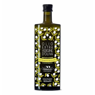 Image de Frantoio Muraglia, Bouteille en verre d&#039;Huile d&#039;Olive Vierge Extra Essence Fruité Intense 500ml