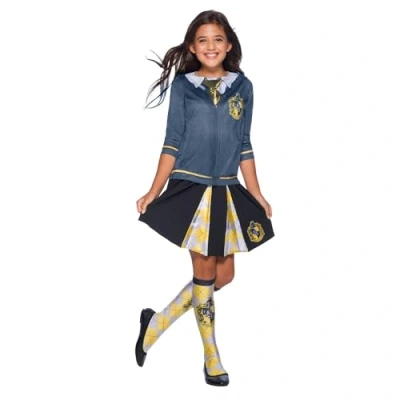Image de Rubie&#039;s Top Poufsouffle Officielle Harry Potter, Enfant, H 641271M, Jaune Taille M 5 à 6 ans 105 116 cm