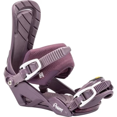 Image de Nitro Poison &#039;24 All Mountin Freeride Bindung Snowboardbindung Fixation Snowboard pour Femmes, Violet Profond, S/M
