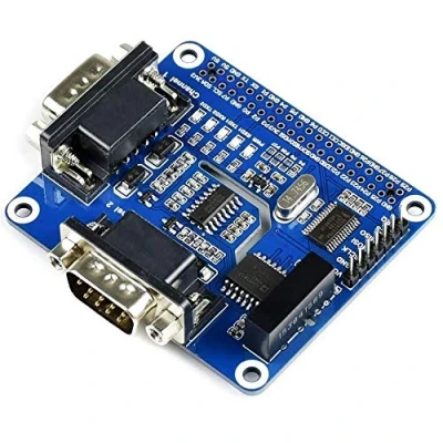 Image de IBest 2 Channel Isolated RS232 Expansion Hat for Raspberry Pi 4B/3B+/3B/2B/Zero/Zero W, SC16IS752+SP3232 Solution, Converts SPI to RS232,with Multi Onboard Protection Circuits