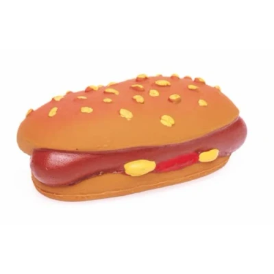 Image de Lanco Jouet pour Animaux de Compagnie, Hot Dog XS, 100% Caoutchouc Naturel (Latex)