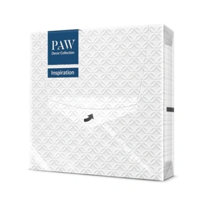 Image de PAW Serviettes Papier Gaufrées 3 Plis (33 x 33 cm) I Lot de 20 Parfait pour les Fêtes, Mariages, la Communion en Structuré Inspiration Modern (white)