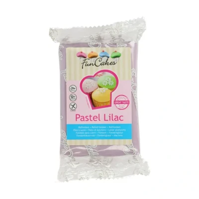 Image de FunCakes Pâte à Sucre Pastel Lilac: Facile utiliser, lisse, flexible, doux et pliable, parfait pour la décoration de gâteaux, Halal, casher sans gluten. 250 g