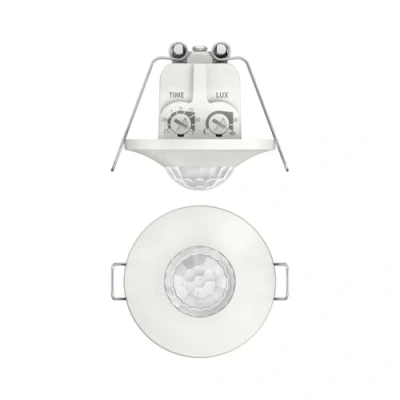 Image de Theben 1060200 thePiccola S360 100 de WH Détecteur Mouvement Passif Infrarouge pour Montage au Plafond 1 Canal lumière