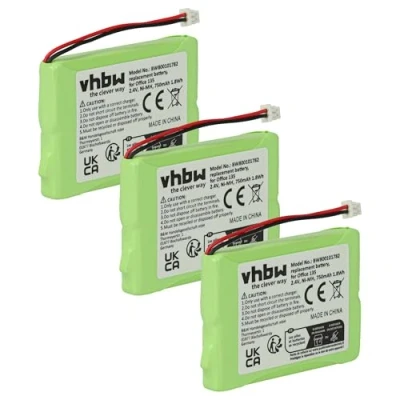 Image de 3 Batteries 750mAh pour téléphone Fixe sans Fil Ascom Ascotel Office 135, 135pro, DeTeWe Aastra remplace 2010