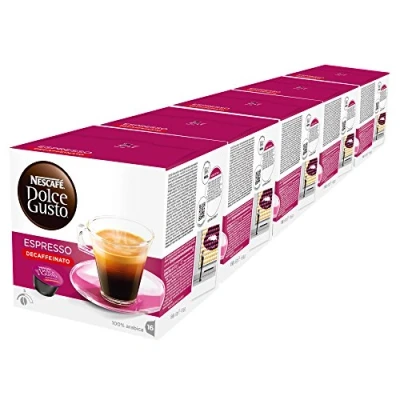 Image de Nescafé Dolce Gusto Espresso Decaffeinato, Lot de 5, 5 x 16 Capsules