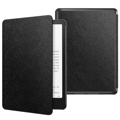 Image de MoKo Étui Compatible avec 7&quot; Kindle Paperwhite 12th Generation 2024&amp;Kindle Colorsoft Signature Edition 2024, Coque de Protection légère en PU Auto Wake/Sleep pour Noir