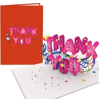 Image de PopLife Carte pop up 3D avec message de remerciement