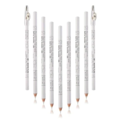 Image de Moi Profesional Lot de 12 crayons blancs à usage profilé pour les yeux ou le marquage cuir Esp. Laser 00 · White Pure Longueur avec taille crayon M·O·I Professional 800 g