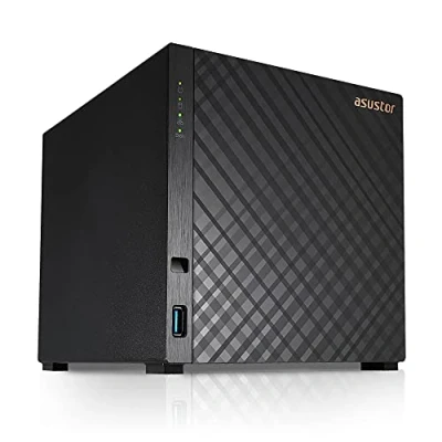 Image de Asustor Drivestor AS1104T 4 Baies Serveur NAS Boîtier Quad Core 1.4 GHz CPU, 2.5GbE port, 1 Go RAM DDR4 (sans Disque)