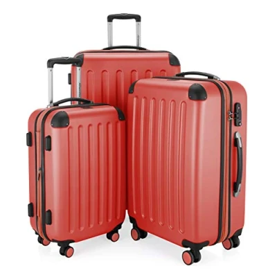 Image de HAUPTSTADTKOFFER Spree Set de 3 valises, Bagages rigides, ABS, TSA, extensible, extra léger, 4 roues, (S M &amp; L), corail