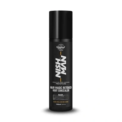 Image de Nishman Magic Retouch Root Concealer 100ML Couverture directe des cheveux gris et rafraîchisseur de couleur pour la croissance