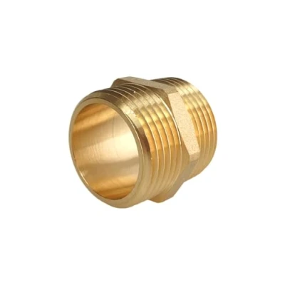 Image de Mamelon double 2&quot; AG/AG en laiton Filetage extérieur de Convient pour l&#039;eau potable